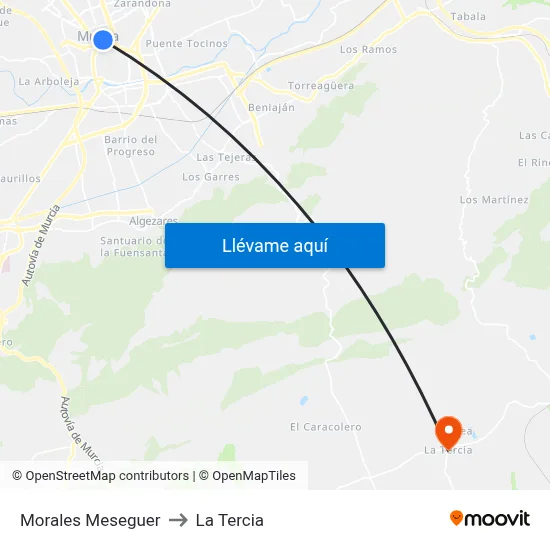 Morales Meseguer to La Tercia map