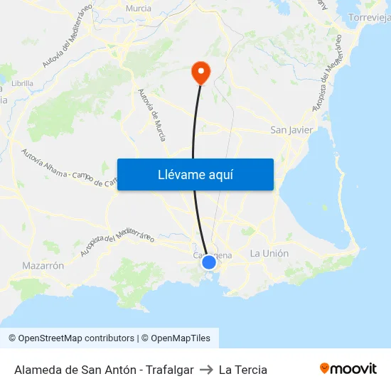 Alameda de San Antón - Trafalgar to La Tercia map
