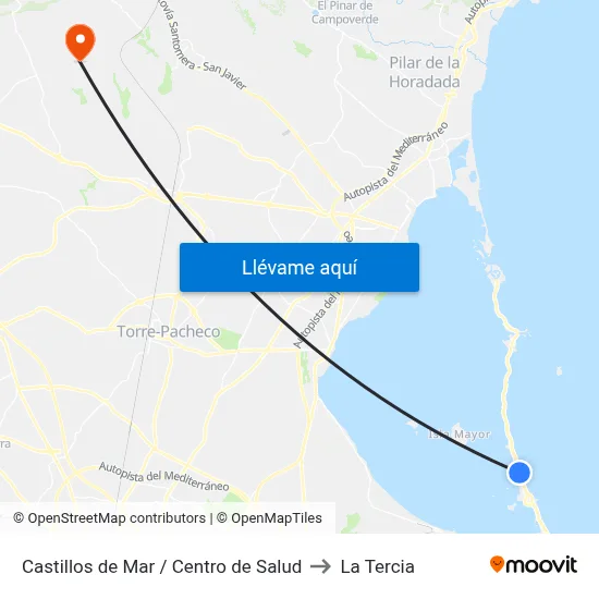 Castillos de Mar / Centro de Salud to La Tercia map