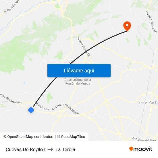 Cuevas De Reyllo I to La Tercia map