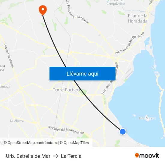 Urb. Estrella de Mar to La Tercia map