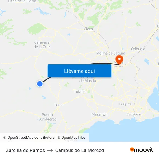 Zarcilla de Ramos to Campus de La Merced map