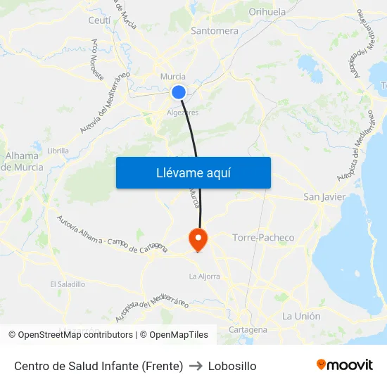 Centro de Salud Infante (Frente) to Lobosillo map