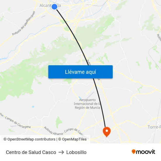 Centro de Salud Casco to Lobosillo map