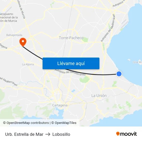 Urb. Estrella de Mar to Lobosillo map