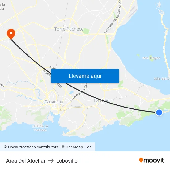 Área Del Atochar to Lobosillo map