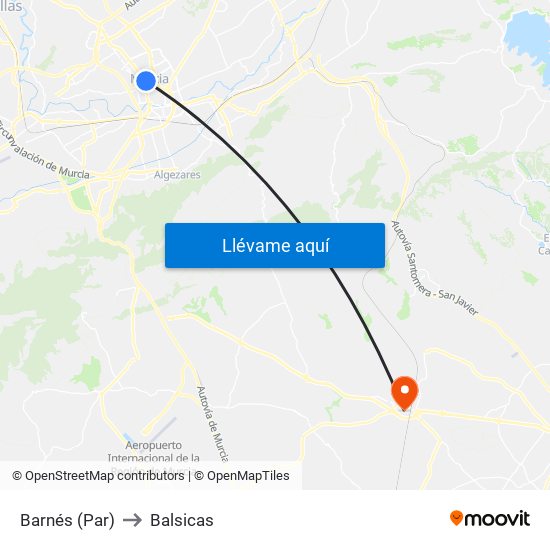 Barnés (Par) to Balsicas map