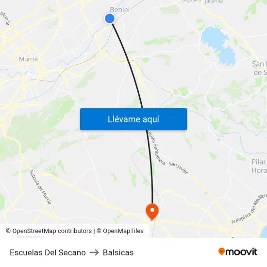 Escuelas Del Secano to Balsicas map