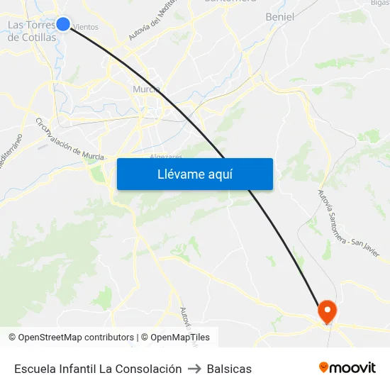 Escuela Infantil La Consolación to Balsicas map