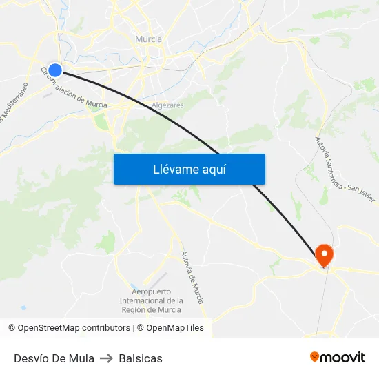 Desvío De Mula to Balsicas map
