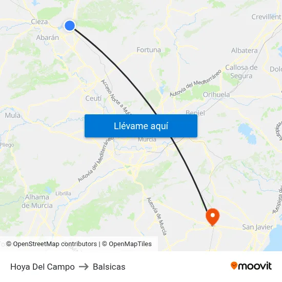 Hoya Del Campo to Balsicas map