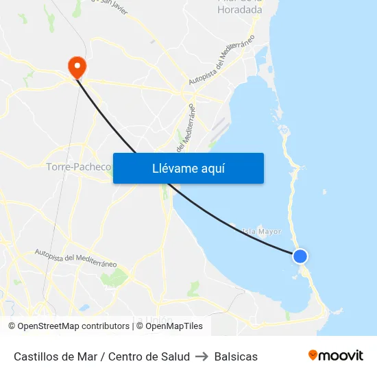 Castillos de Mar / Centro de Salud to Balsicas map