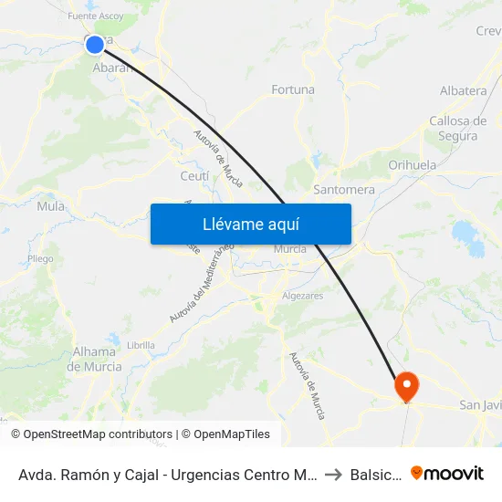 Avda. Ramón y Cajal - Comunidad de Madrid to Balsicas map