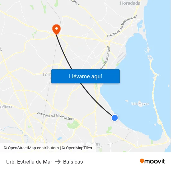 Urb. Estrella de Mar to Balsicas map
