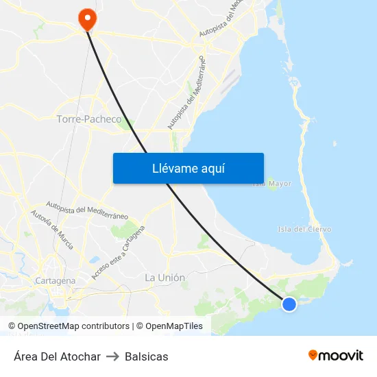 Área Del Atochar to Balsicas map