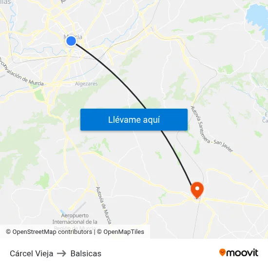 Cárcel Vieja to Balsicas map