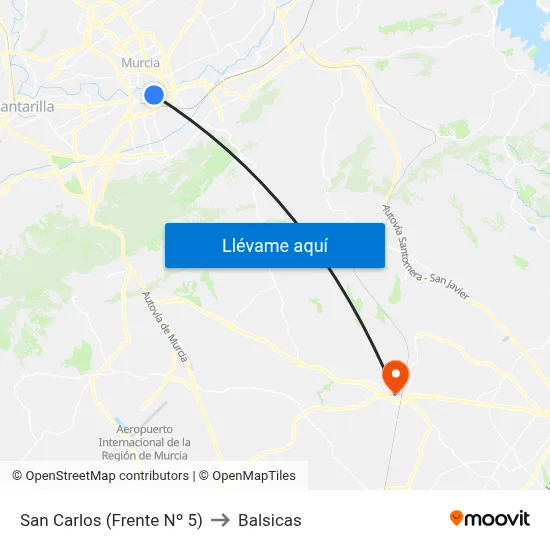 San Carlos (Frente Nº 5) to Balsicas map