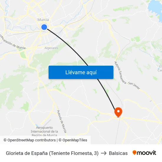 Glorieta de España (Teniente Flomesta, 3) to Balsicas map