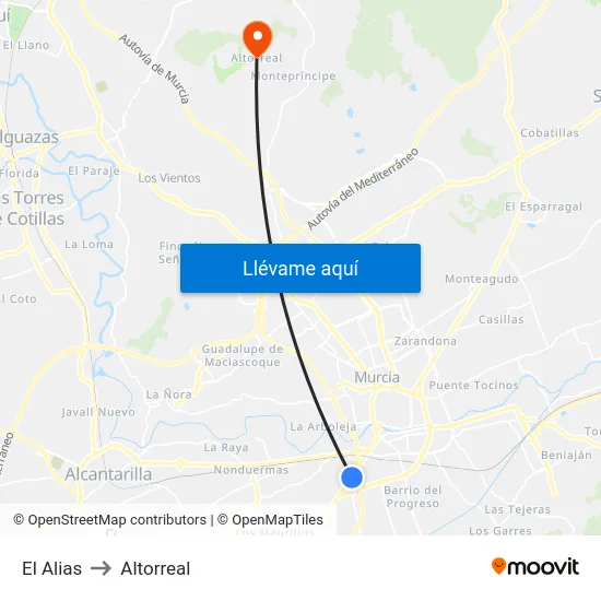 El Alias to Altorreal map