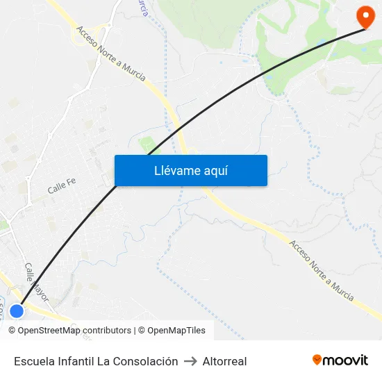 Escuela Infantil La Consolación to Altorreal map