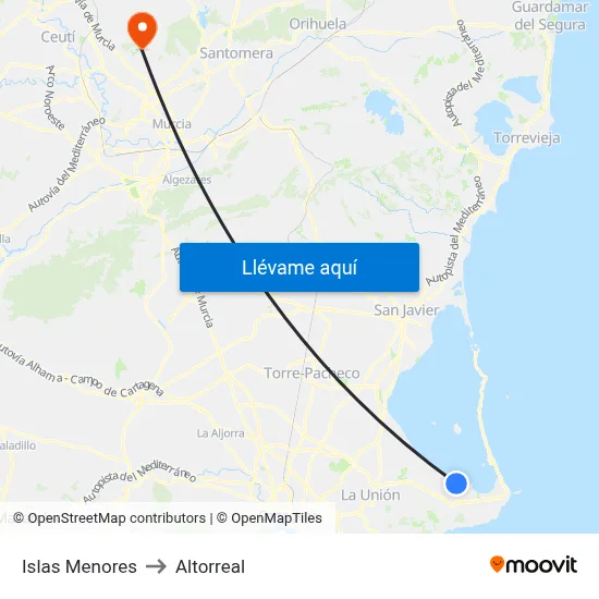 Islas Menores to Altorreal map