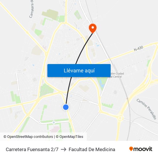 Carretera Fuensanta 2/7 to Facultad De Medicina map