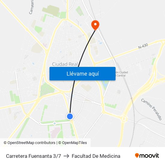 Carretera Fuensanta 3/7 to Facultad De Medicina map