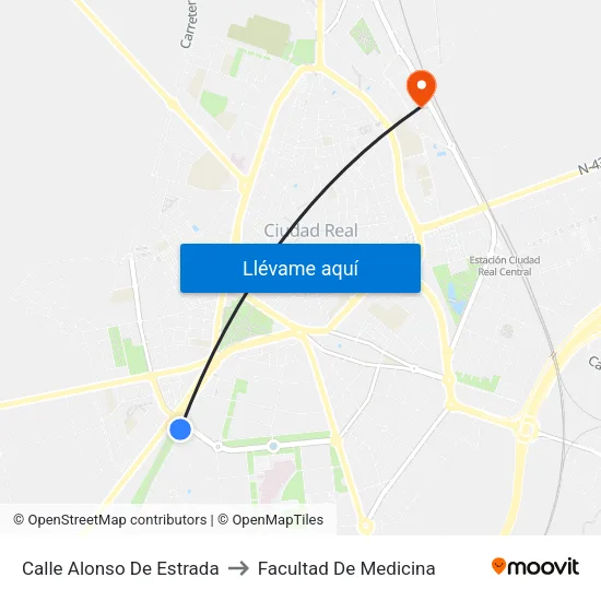 Calle Alonso De Estrada to Facultad De Medicina map