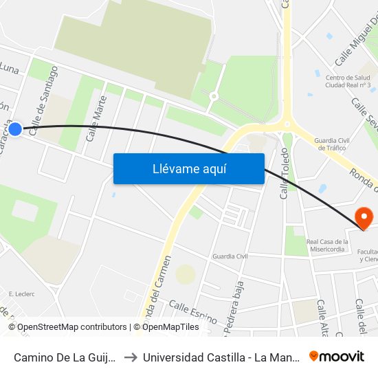 Camino De La Guija 2 to Universidad Castilla - La Mancha map