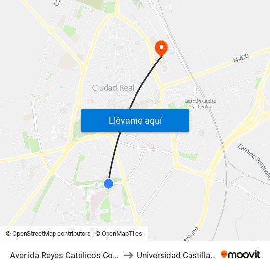 Avenida Reyes Catolicos Con Obrador Rafael to Universidad Castilla - La Mancha map