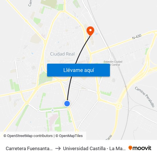 Carretera Fuensanta 3/7 to Universidad Castilla - La Mancha map