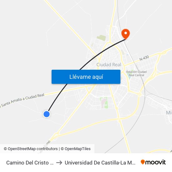 Camino Del Cristo S/N to Universidad De Castilla-La Mancha map