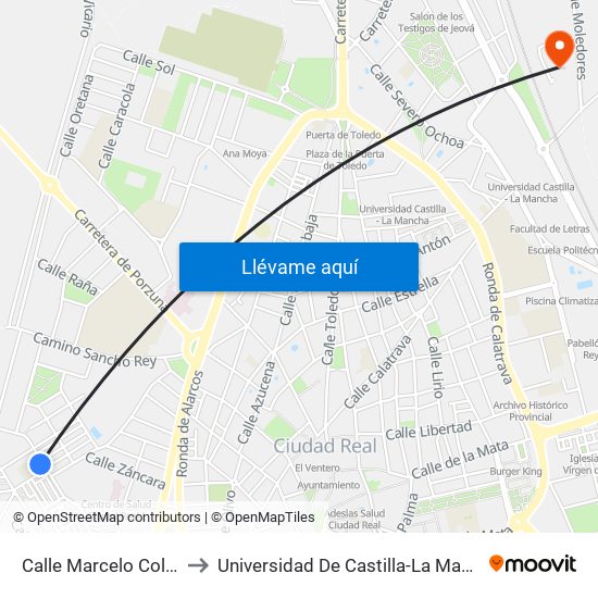 Calle Marcelo Colino to Universidad De Castilla-La Mancha map