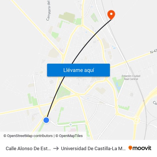 Calle Alonso De Estrada to Universidad De Castilla-La Mancha map