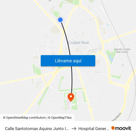Calle Santotomas Aquino Junto Ies to Hospital General map