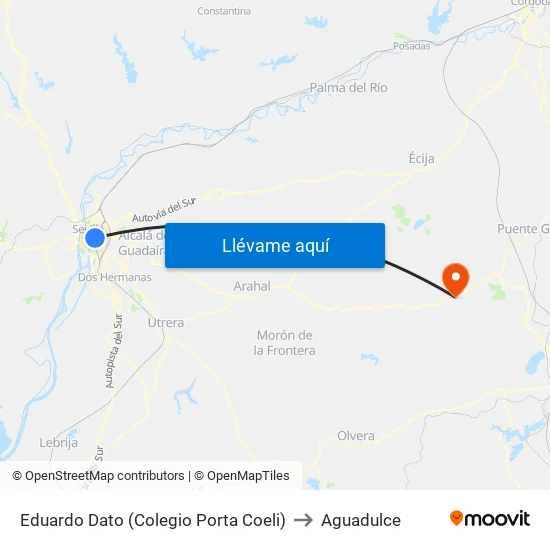 Eduardo Dato (Colegio Porta Coeli) to Aguadulce map