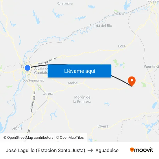 José Laguillo (Estación Santa.Justa) to Aguadulce map