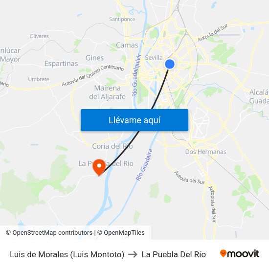 Luis de Morales (Luis Montoto) to La Puebla Del Río map