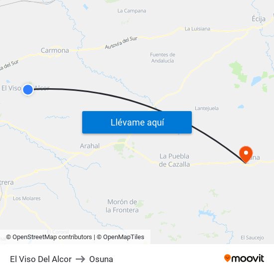 El Viso Del Alcor to Osuna map