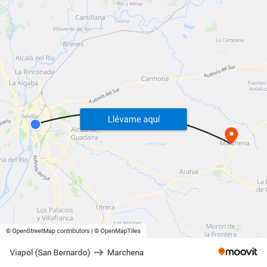 Viapol (San Bernardo) to Marchena map