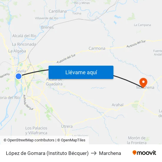 López de Gomara (Instituto Bécquer) to Marchena map