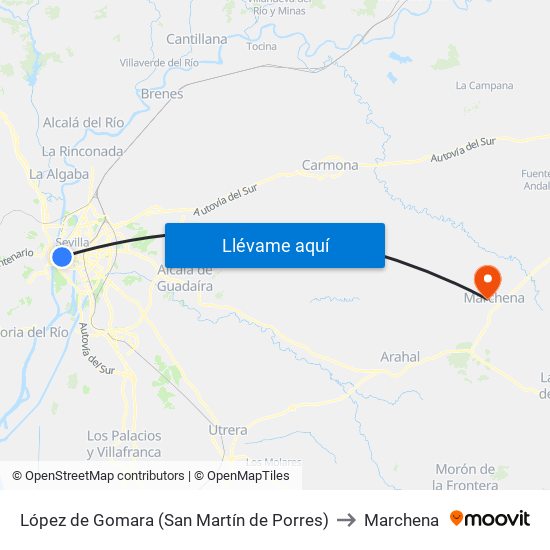 López de Gomara (San Martín de Porres) to Marchena map