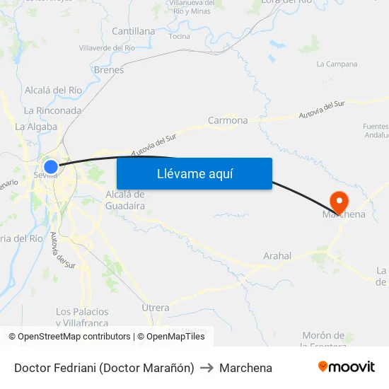 Doctor Fedriani (Doctor Marañón) to Marchena map