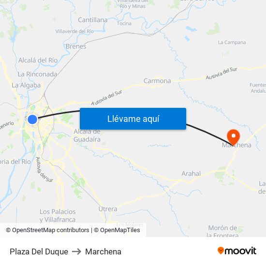 Plaza Del Duque to Marchena map