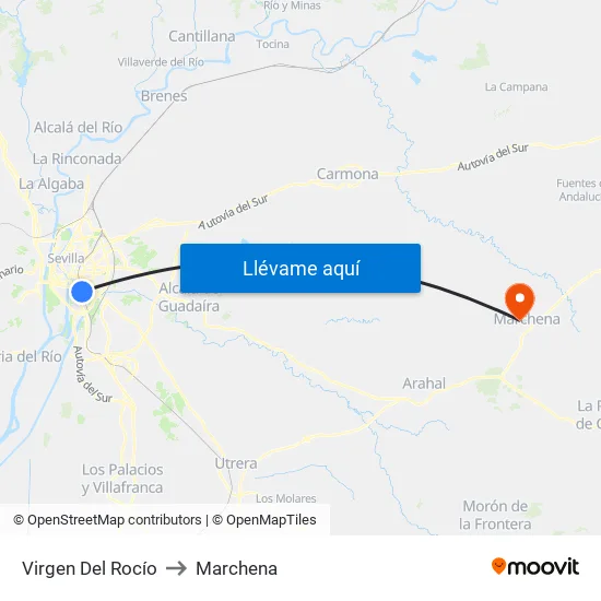 Virgen Del Rocío to Marchena map