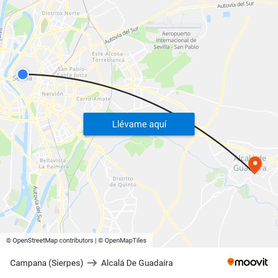 Campana (Sierpes) to Alcalá De Guadaíra map