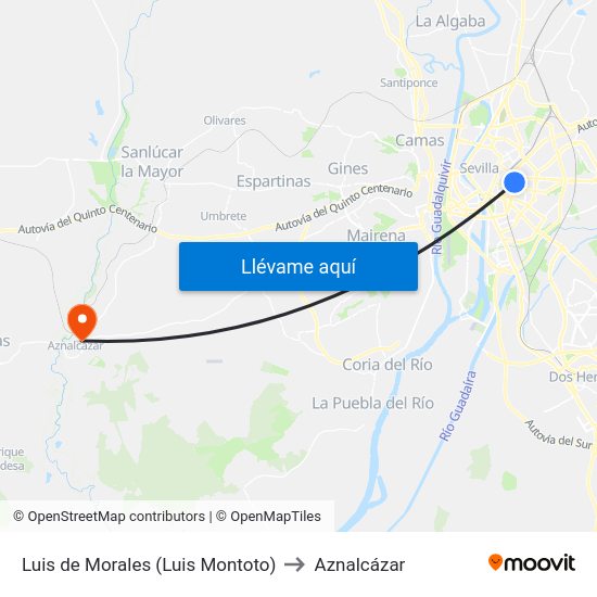 Luis de Morales (Luis Montoto) to Aznalcázar map