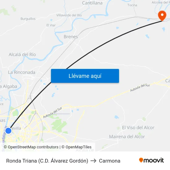 Ronda Triana (C.D. Álvarez Gordón) to Carmona map