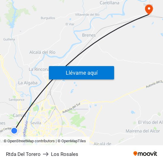 Rtda Del Torero to Los Rosales map