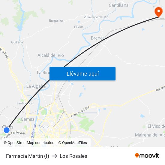 Farmacia Martin (I) to Los Rosales map